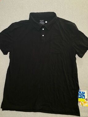 KicKee Black Cotton Bamboo Blend ShortSleeve Performance Jersey Polo XXL